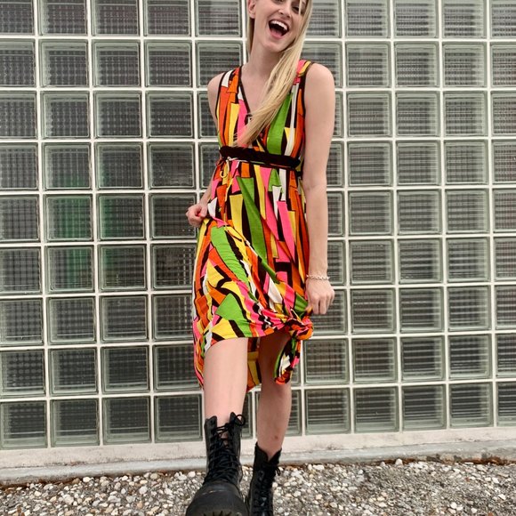 Vintage Y2K Maxi Dress Q-T by Andres Retro Maxi Dress - Picture 2 of 9